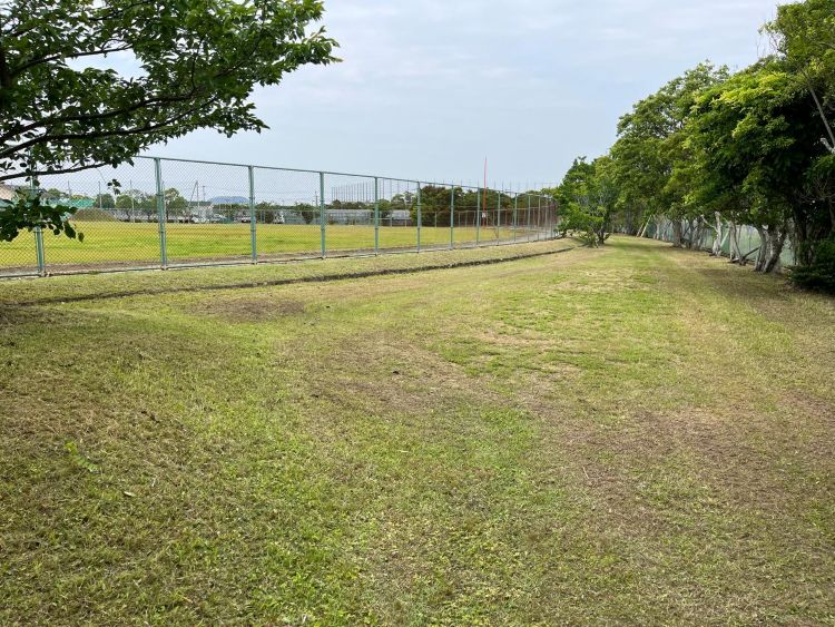 松浦河畔公園体育施設の芝刈・草刈を行いました。